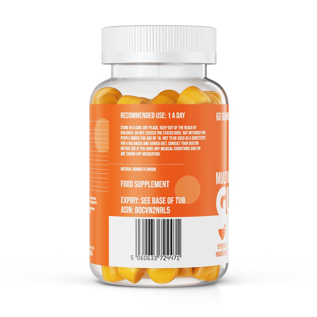 Nuke Nutrition — Multivitamin Gummies (Mango Flavour) | 60 Gummies
