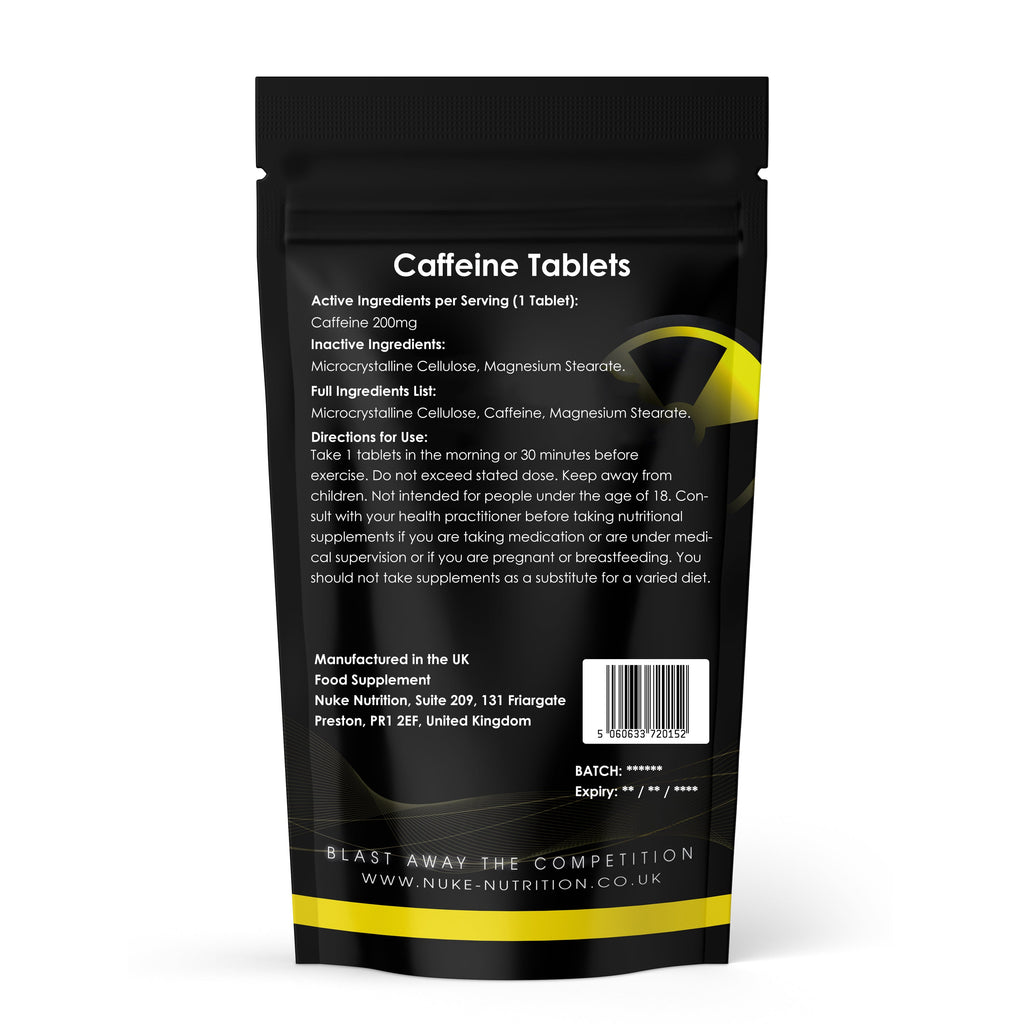 Nuke Nutrition — Caffeine Tablets | 200mg per Tablet