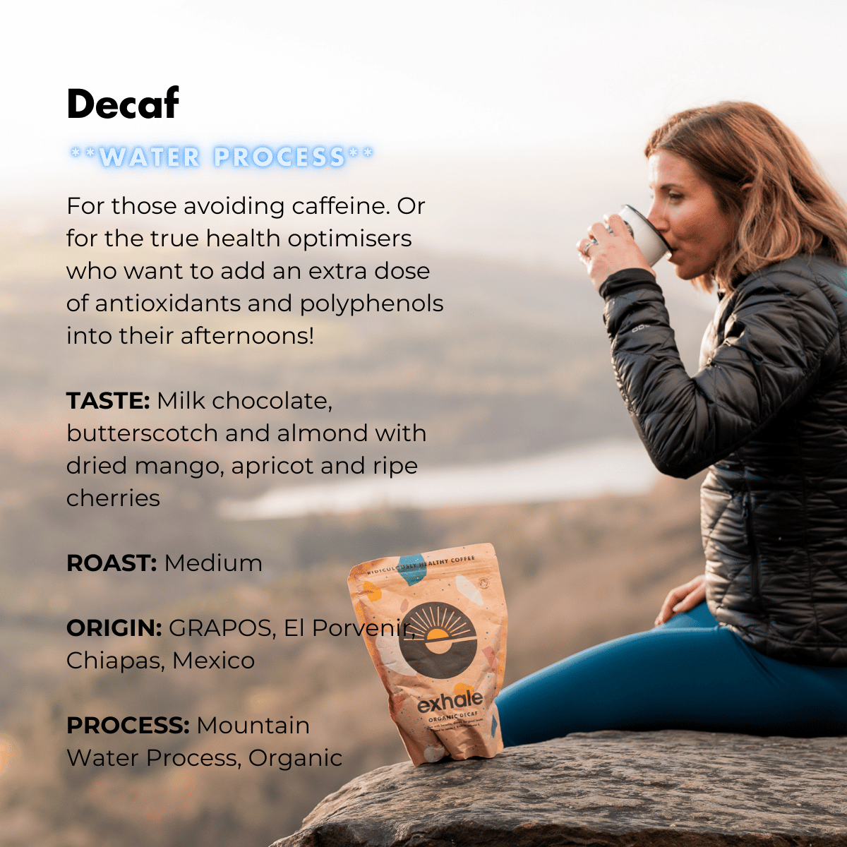Exhale Decaf (Organic) — Mountain Water Process