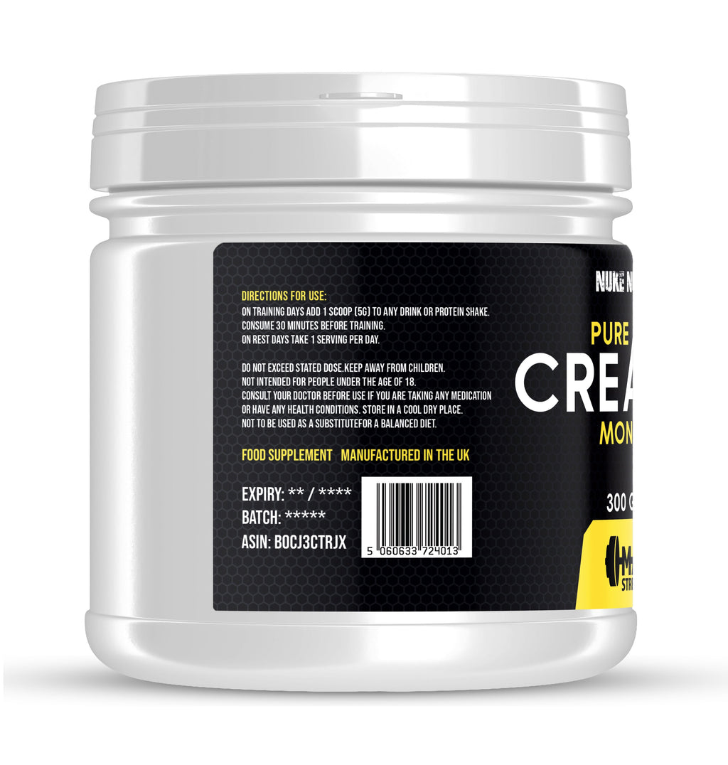 Nuke Nutrition — Creatine Monohydrate Powder (300g, Micronised)