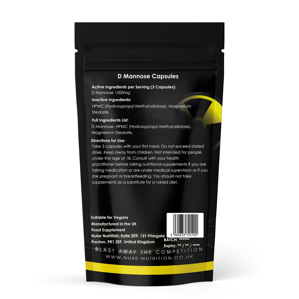 Nuke Nutrition — D-Mannose Capsules | 1500mg Daily Dose