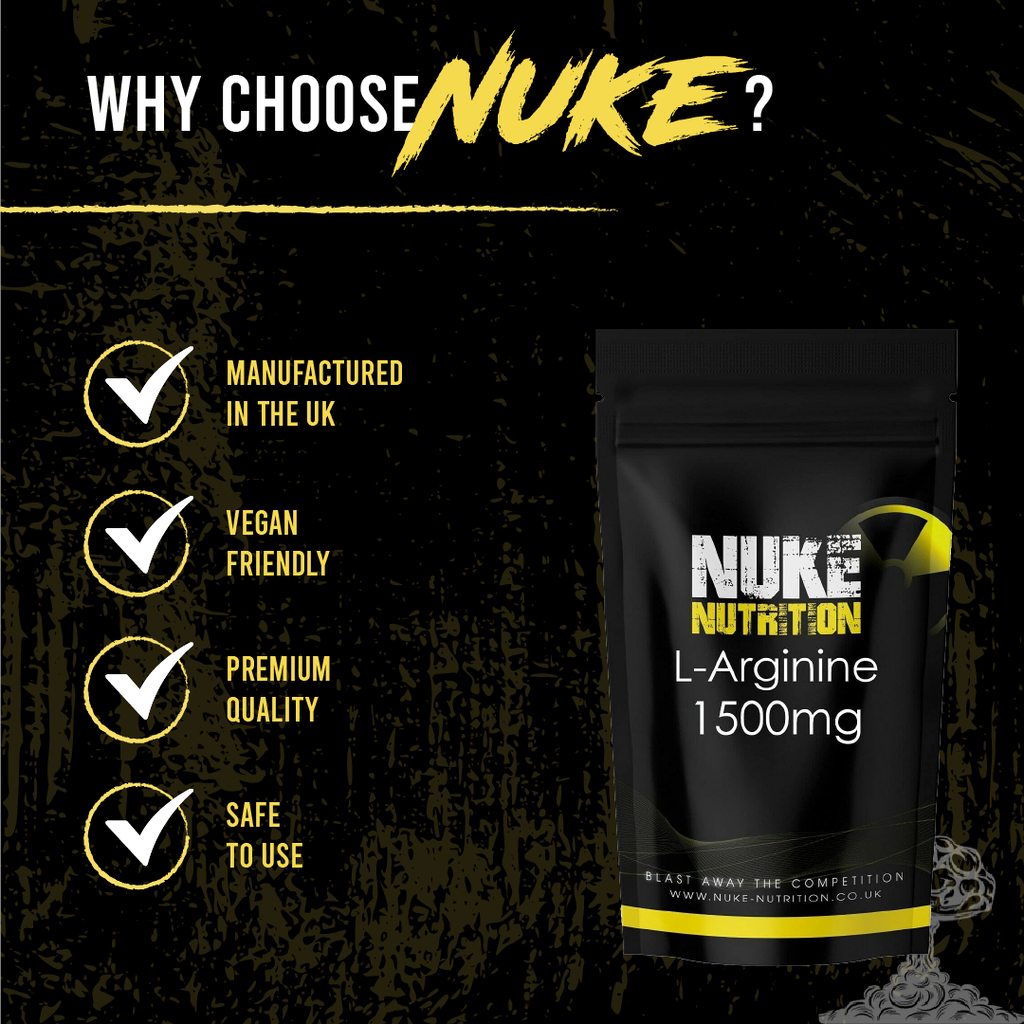 Nuke Nutrition — L-Arginine 1500mg Capsules