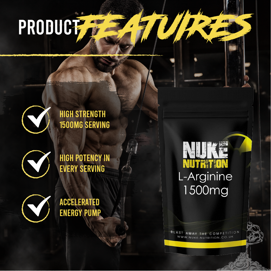 Nuke Nutrition — L-Arginine 1500mg Capsules