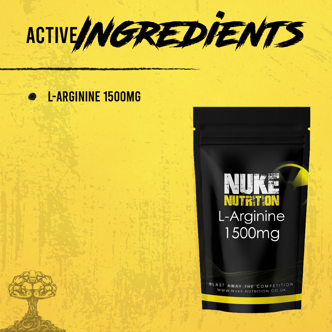 Nuke Nutrition — L-Arginine 1500mg Capsules