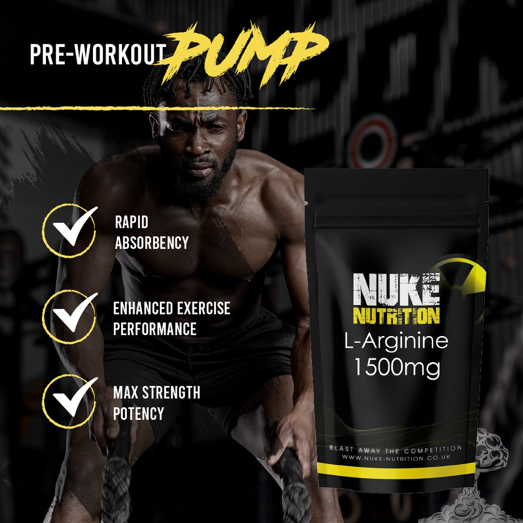 Nuke Nutrition — L-Arginine 1500mg Capsules