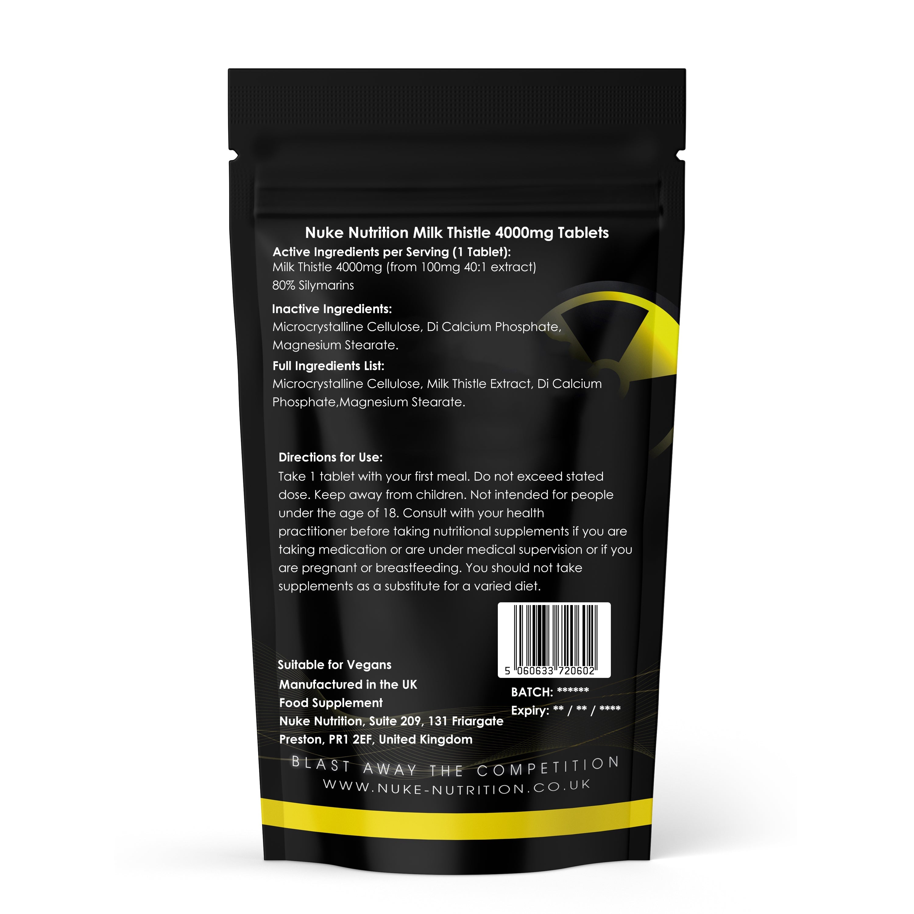 Nuke Nutrition — Men’s Vitality Stack (T Bullets + PCT + Milk Thistle)