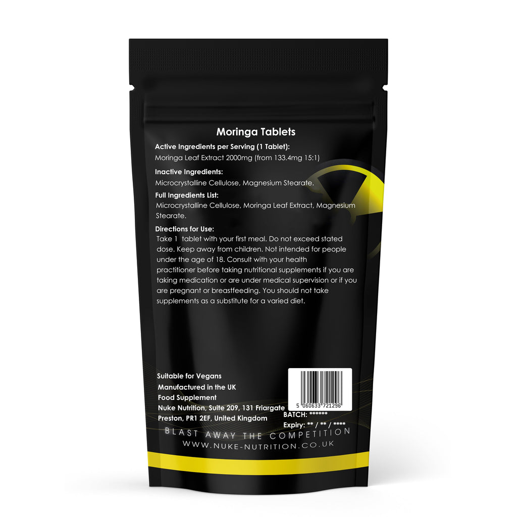Nuke Nutrition — Moringa Tablets (2000mg)