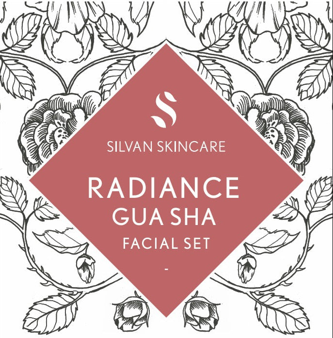 Silvan Skincare – Radiance Gua Sha Facial Set (Radiance Face Oil 50ml + Rose Quartz Gua Sha Stone)