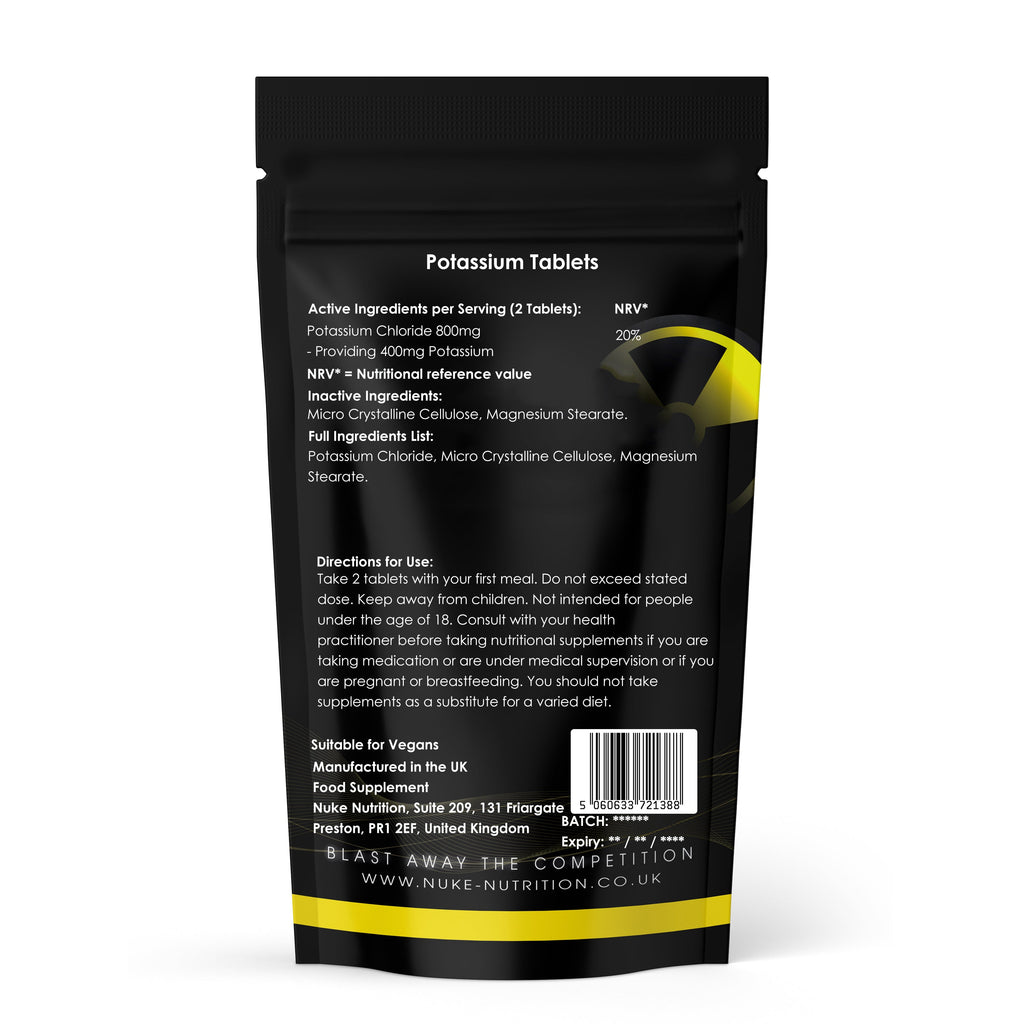Nuke Nutrition — Potassium 200mg Tablets