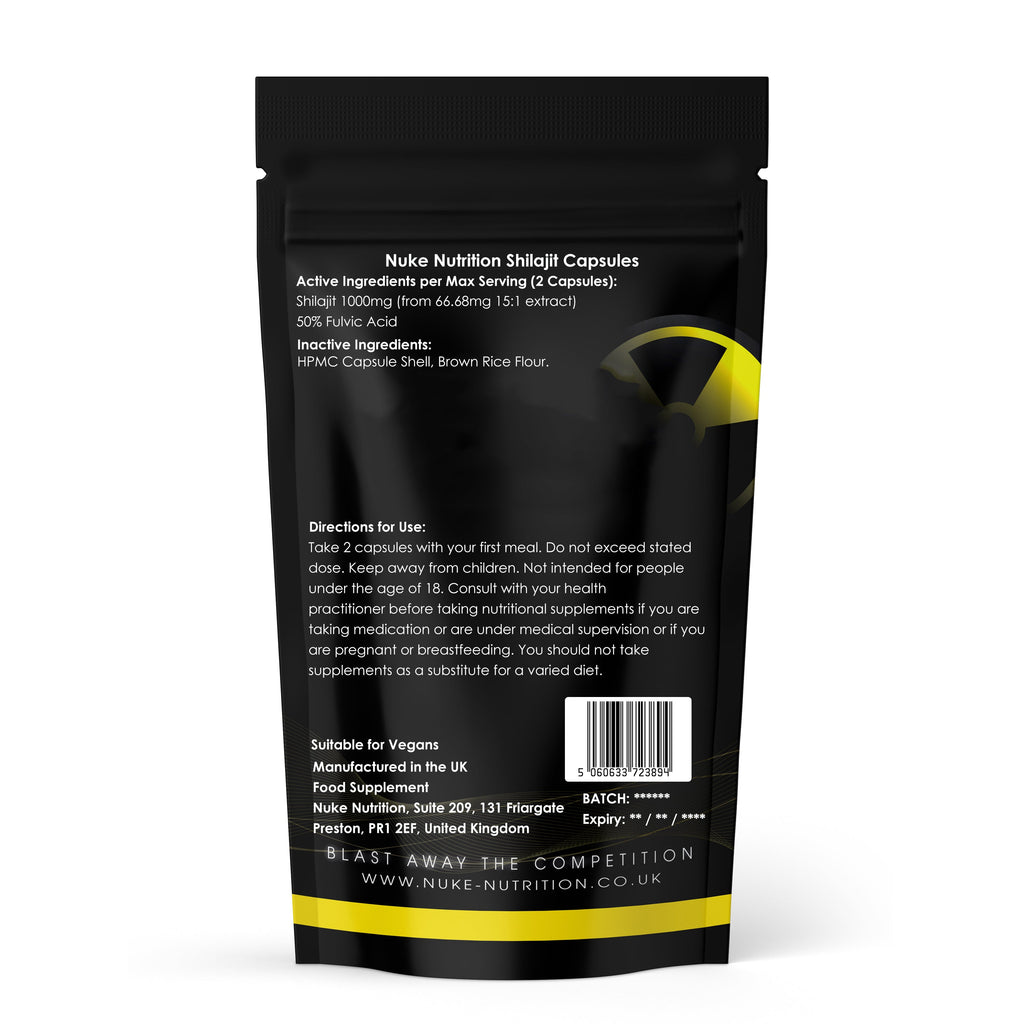 Nuke Nutrition — Shilajit Capsules (1000mg serving)