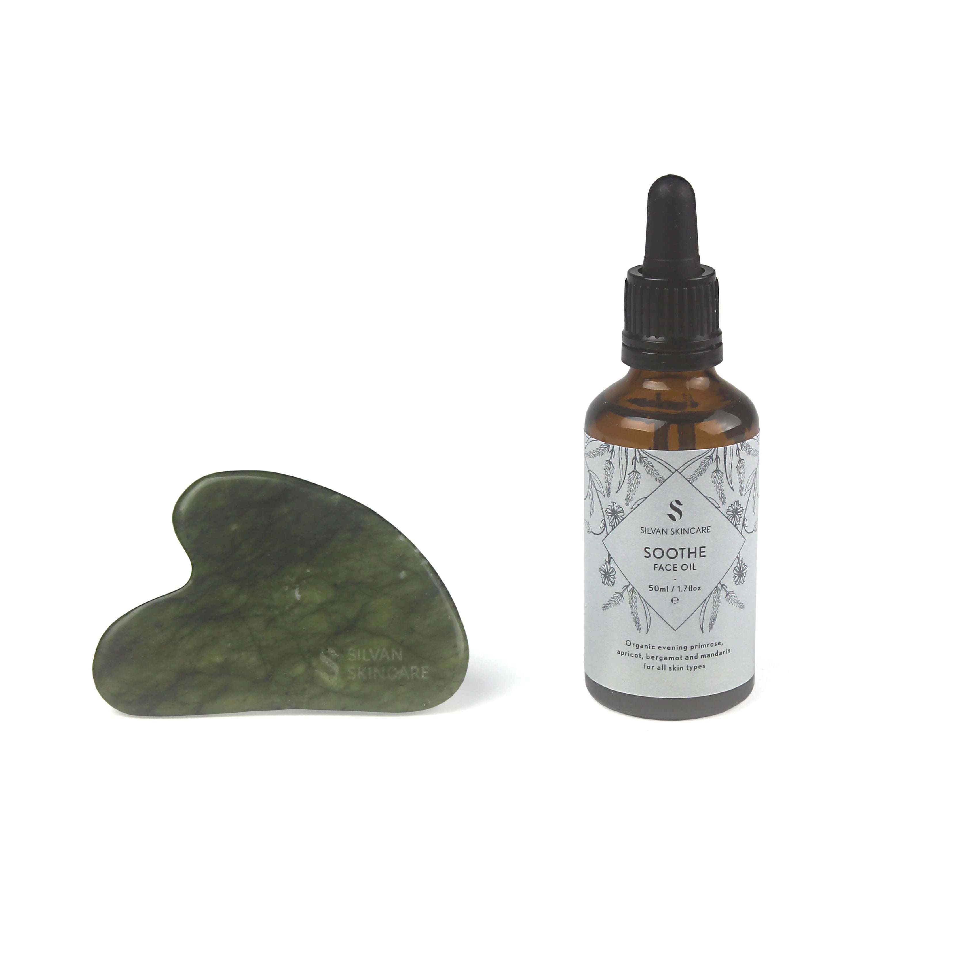 Silvan Skincare – Gua Sha Facial Tool (Jade / Quartz / Amethyst)