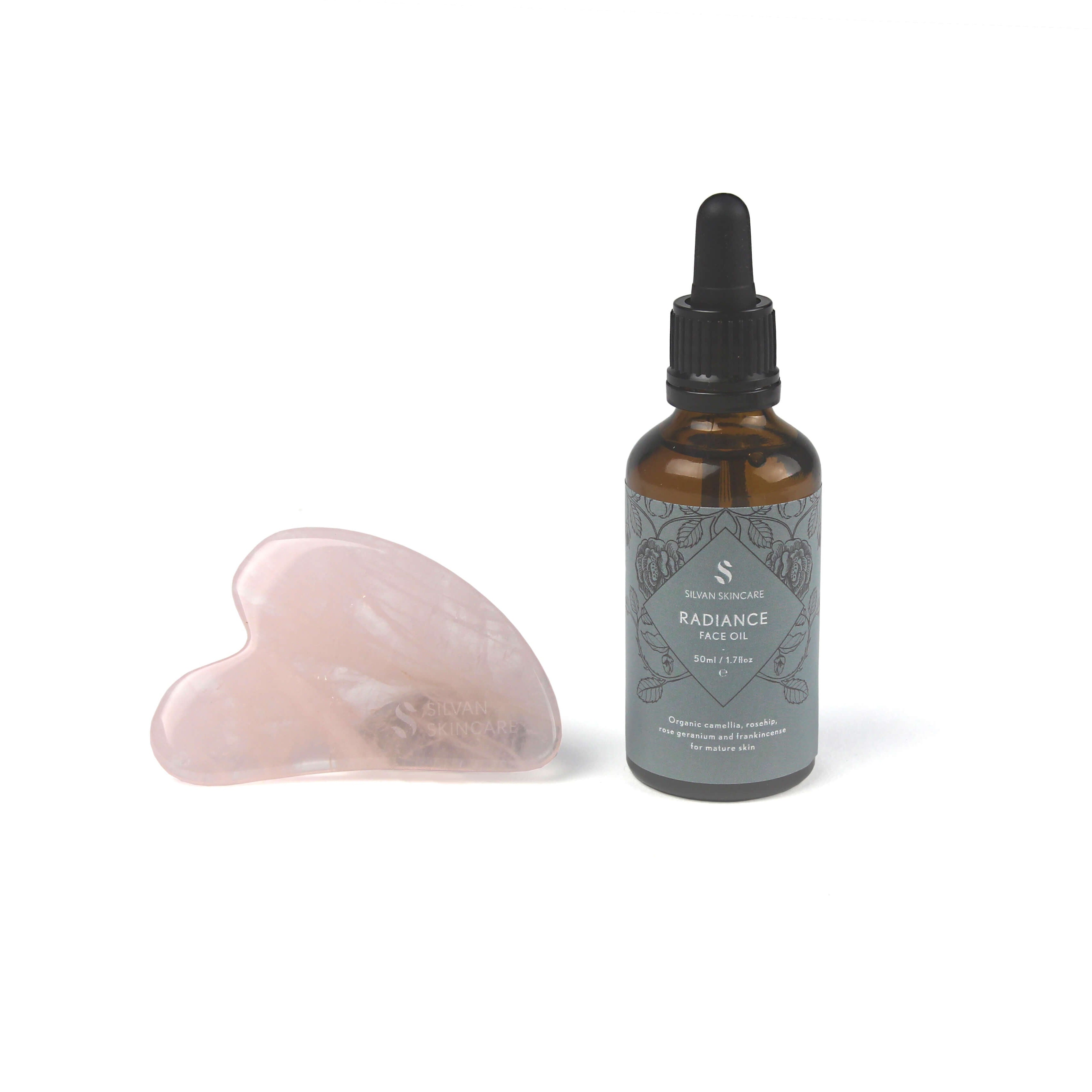 Silvan Skincare – Gua Sha Facial Tool (Jade / Quartz / Amethyst)
