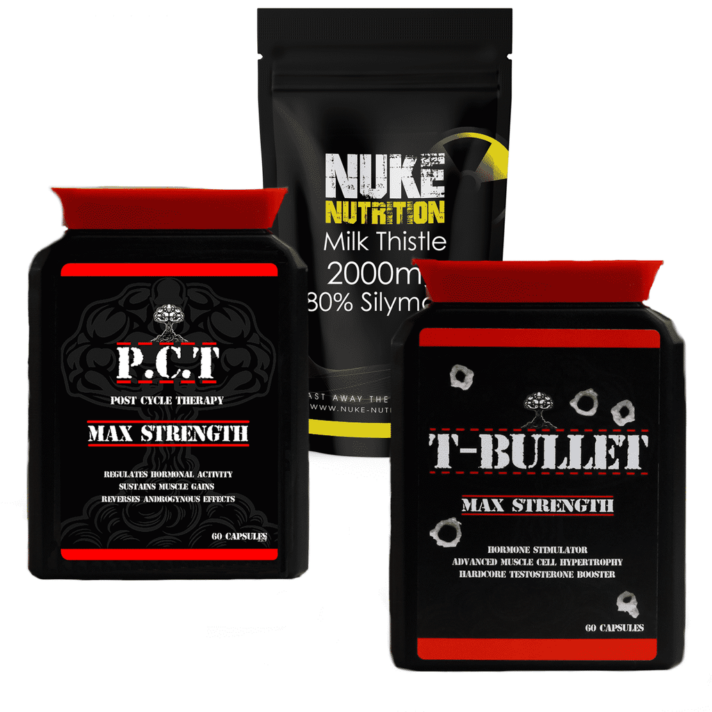 Nuke Nutrition — Men’s Vitality Stack (T Bullets + PCT + Milk Thistle)