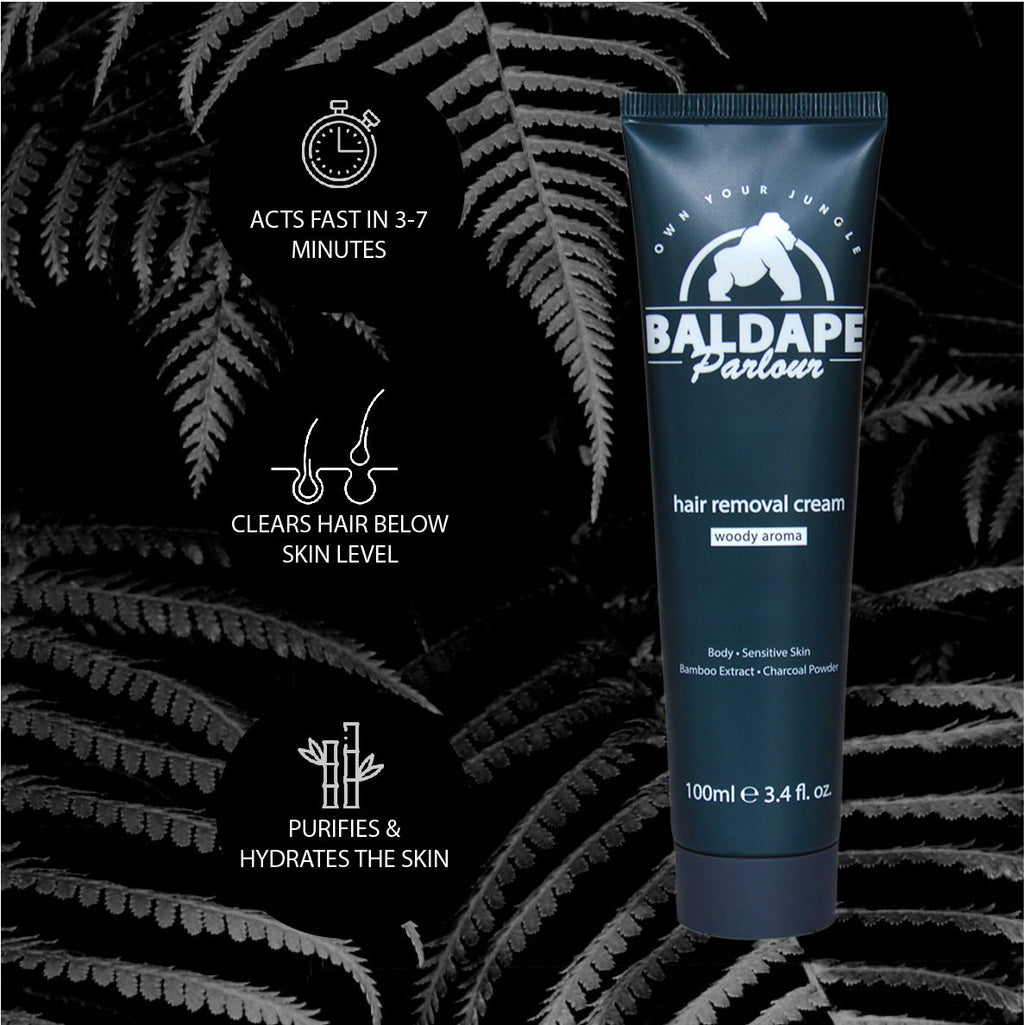 Baldape Parlour – Charcoal Body Hair Removal Cream