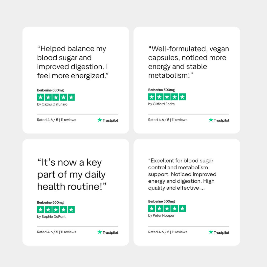 Charava UK — Berberine 500mg (Berberine HCL) Capsules