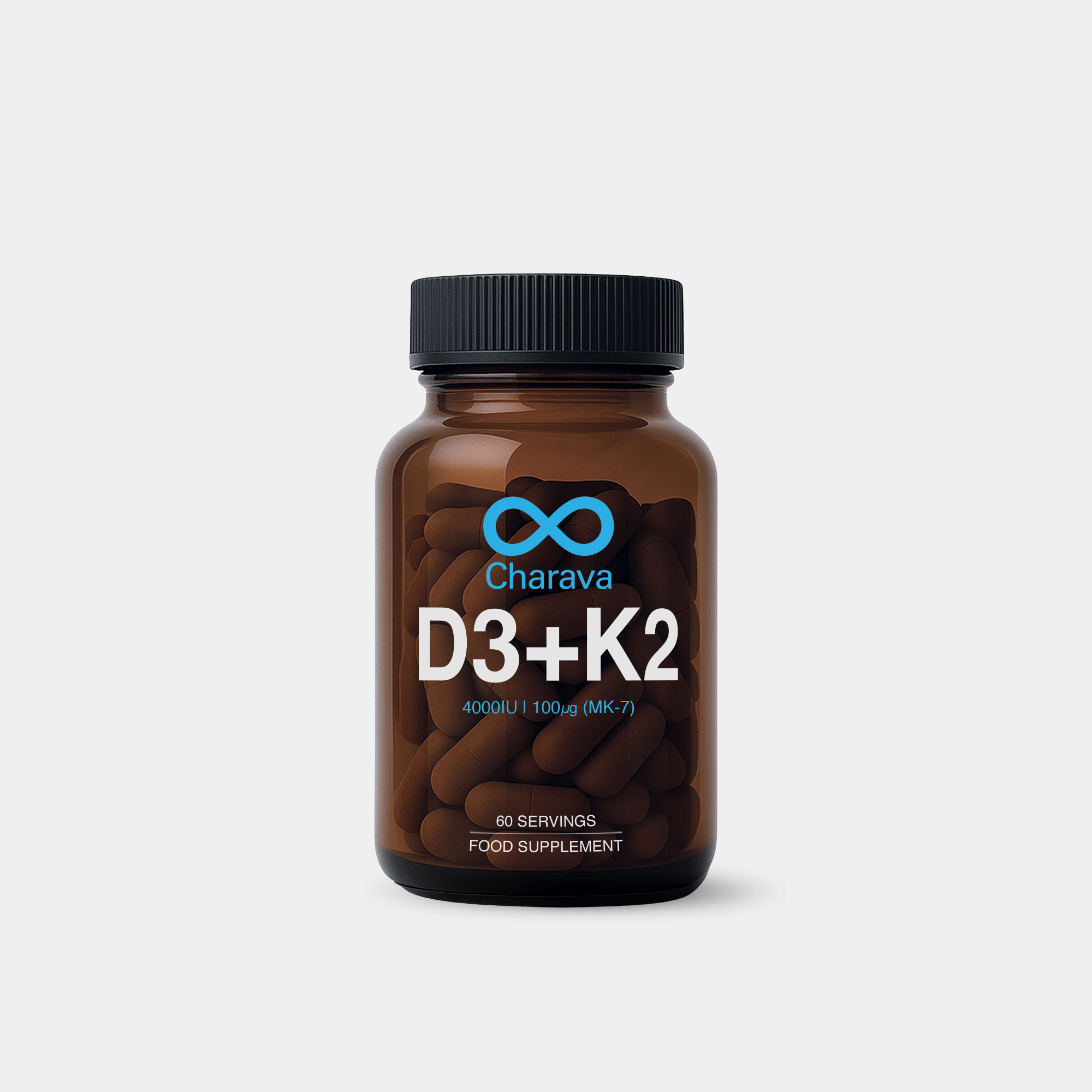 Charava UK — Vitamin D3 + K2 (MK-7) Capsules