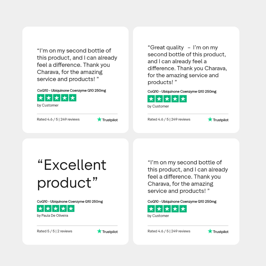 Charava UK — Coenzyme Q10 (CoQ10) 250mg Capsules