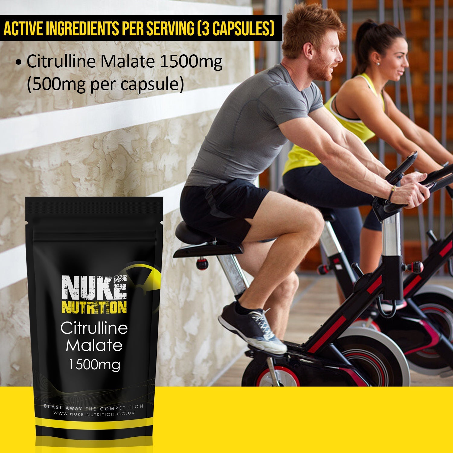 Nuke Nutrition — L-Citrulline Malate Capsules (Pre-Workout Support)