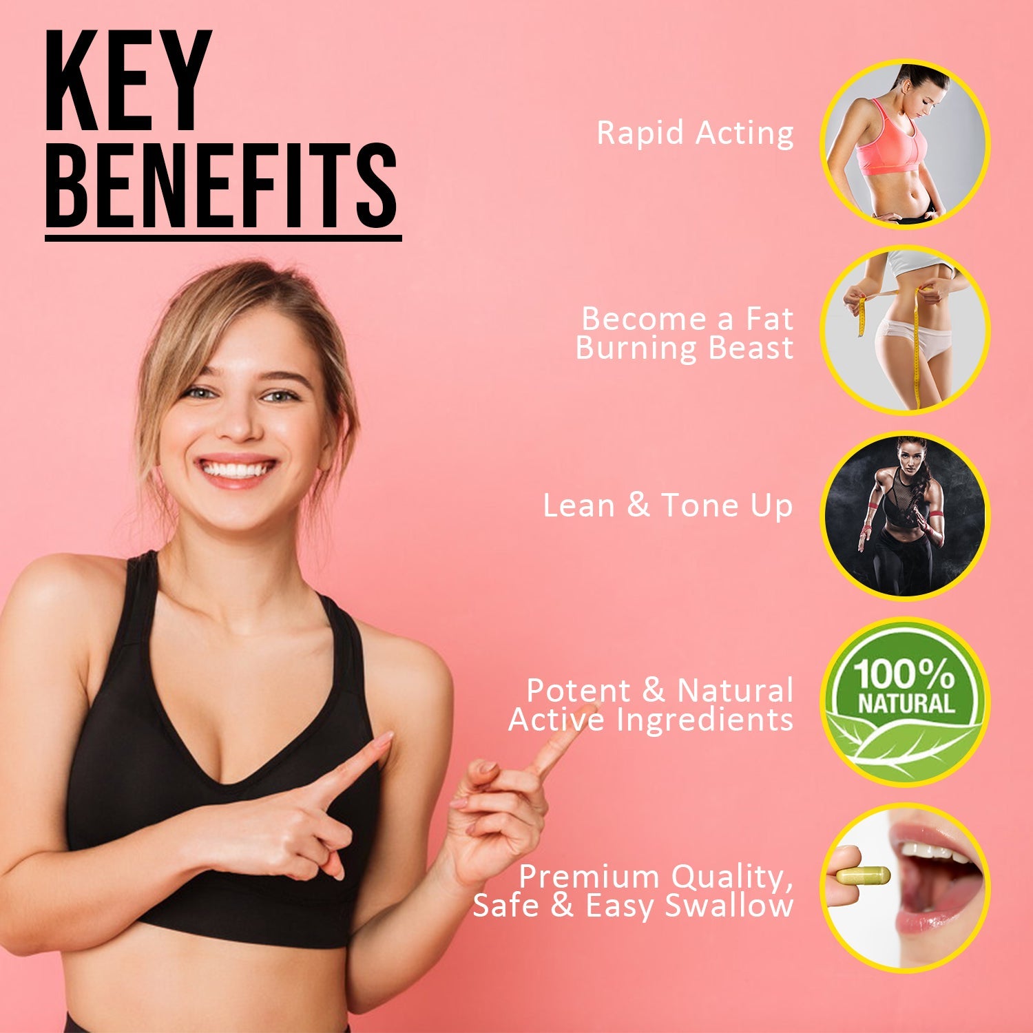 Nuke Nutrition — Lipo Loss Capsules (Caffeine + Green Tea + Acai + Korean Ginseng)