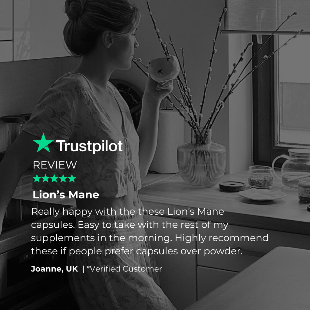 Charava UK — Lion’s Mane 500mg Capsules (Hericium erinaceus)