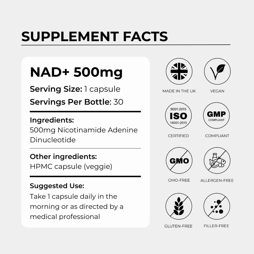 Charava UK — NAD+ 500mg Capsules