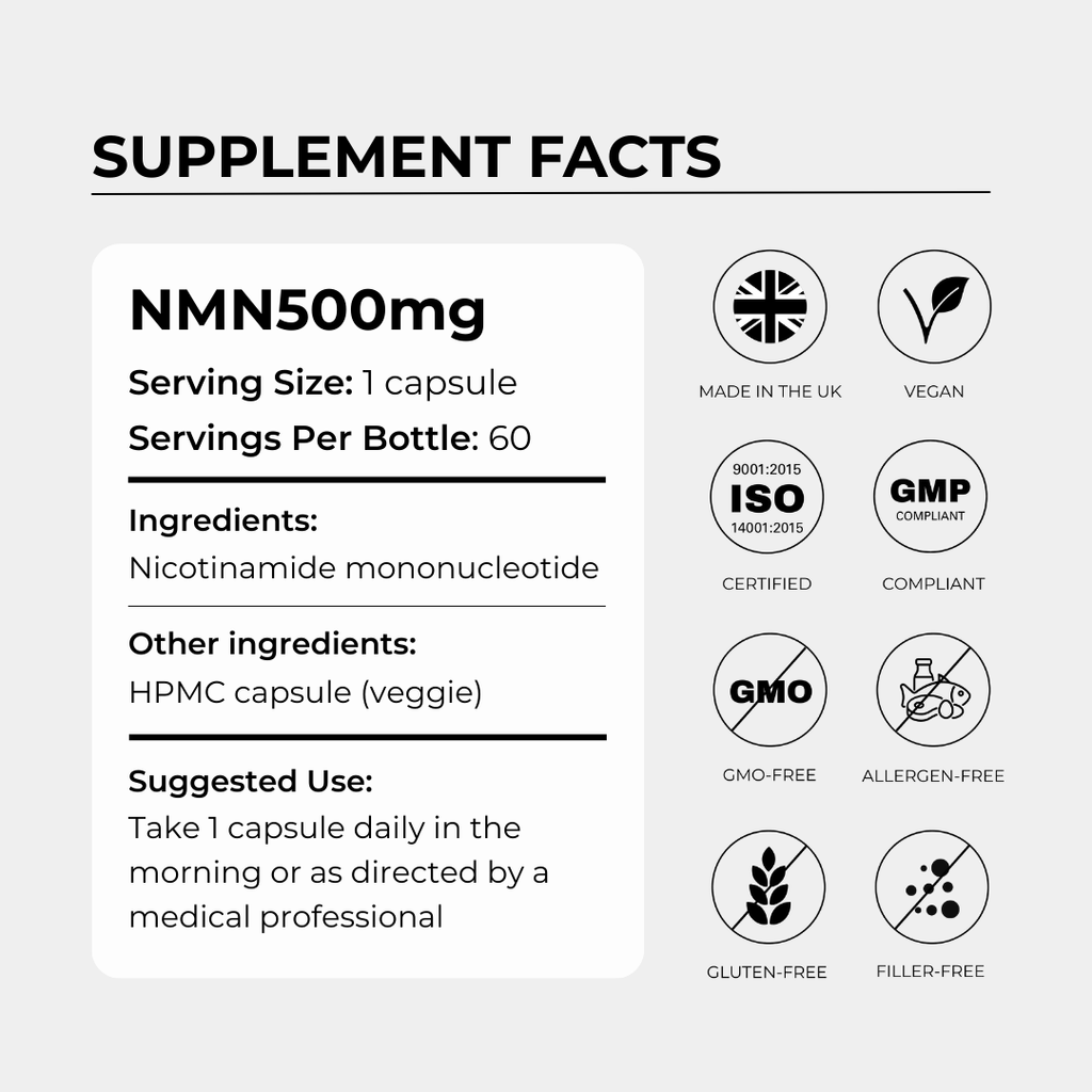 Charava UK — NMN (Nicotinamide Mononucleotide) Capsules