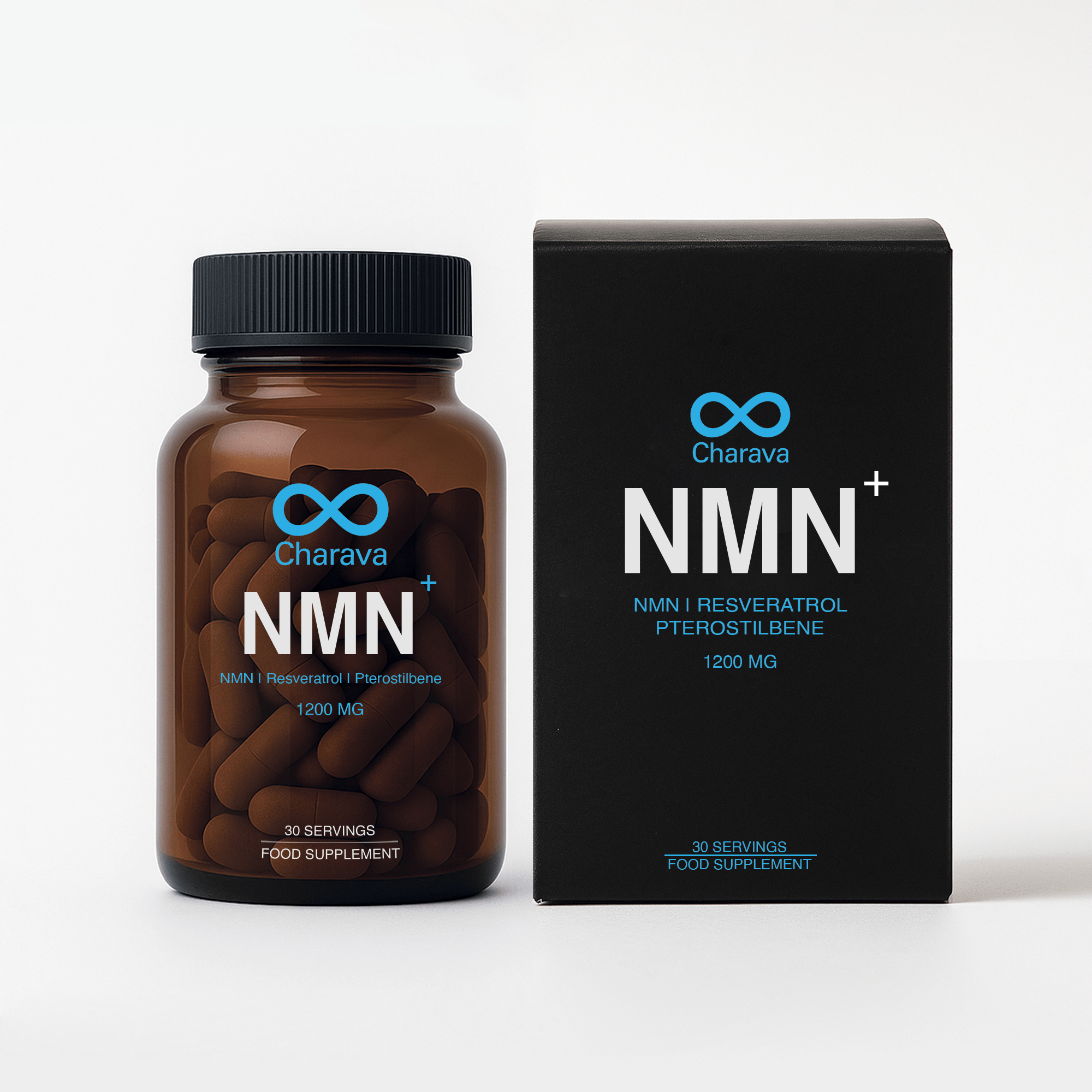 Charava UK — NMN+1200 (NMN + Resveratrol + Pterostilbene)