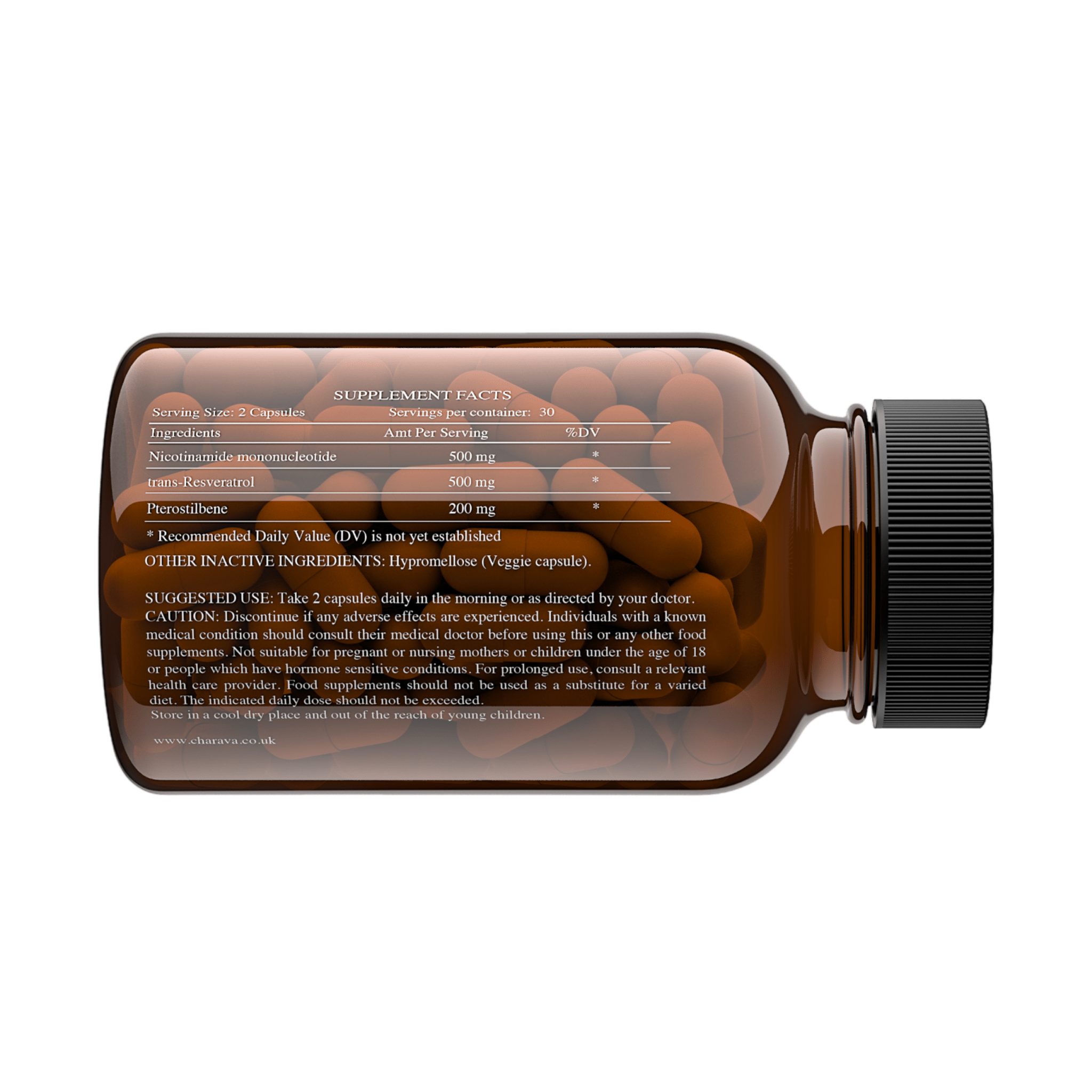 Charava UK — NMN+1200 (NMN + Resveratrol + Pterostilbene)