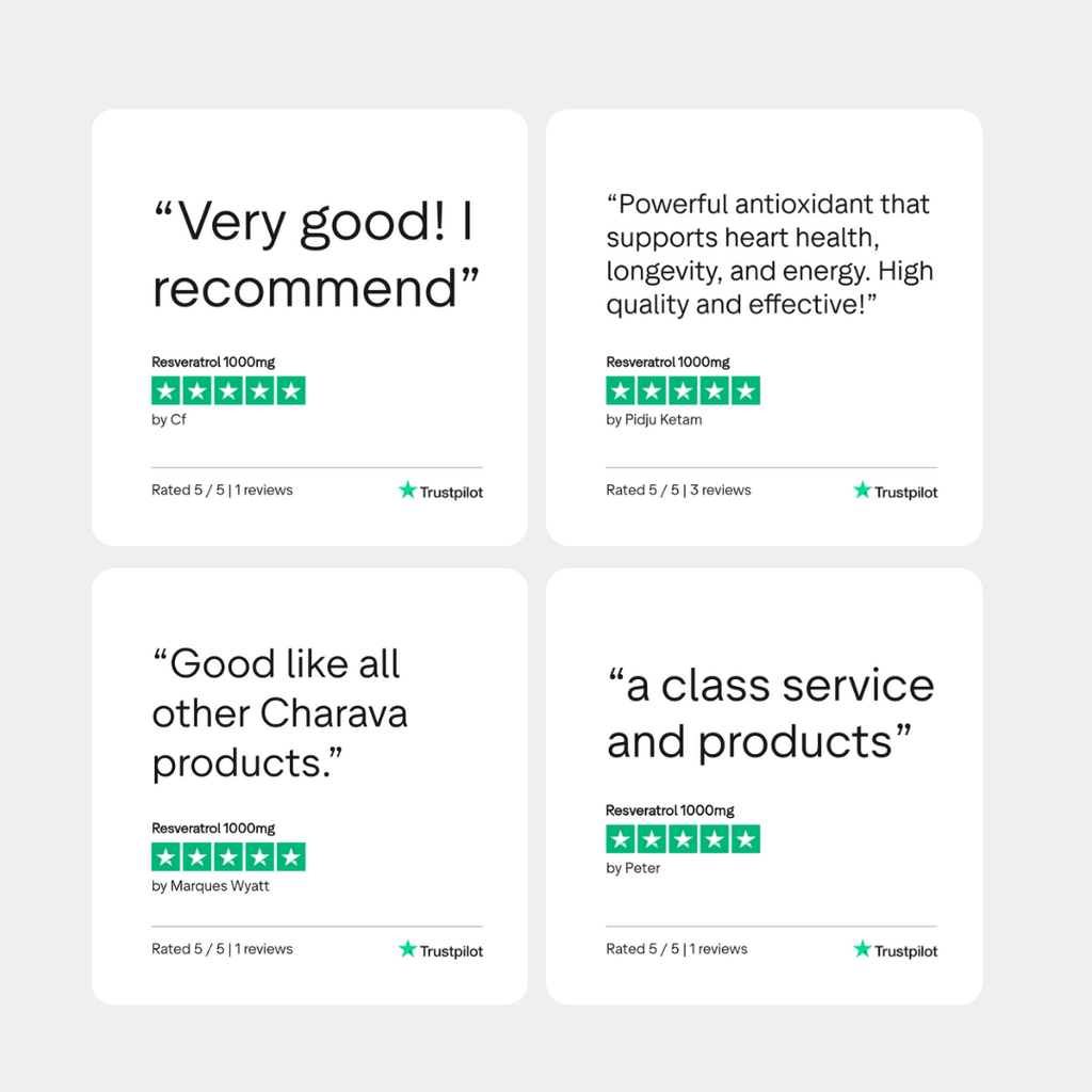 Charava UK — Resveratrol 1000mg (Trans-Resveratrol) Capsules