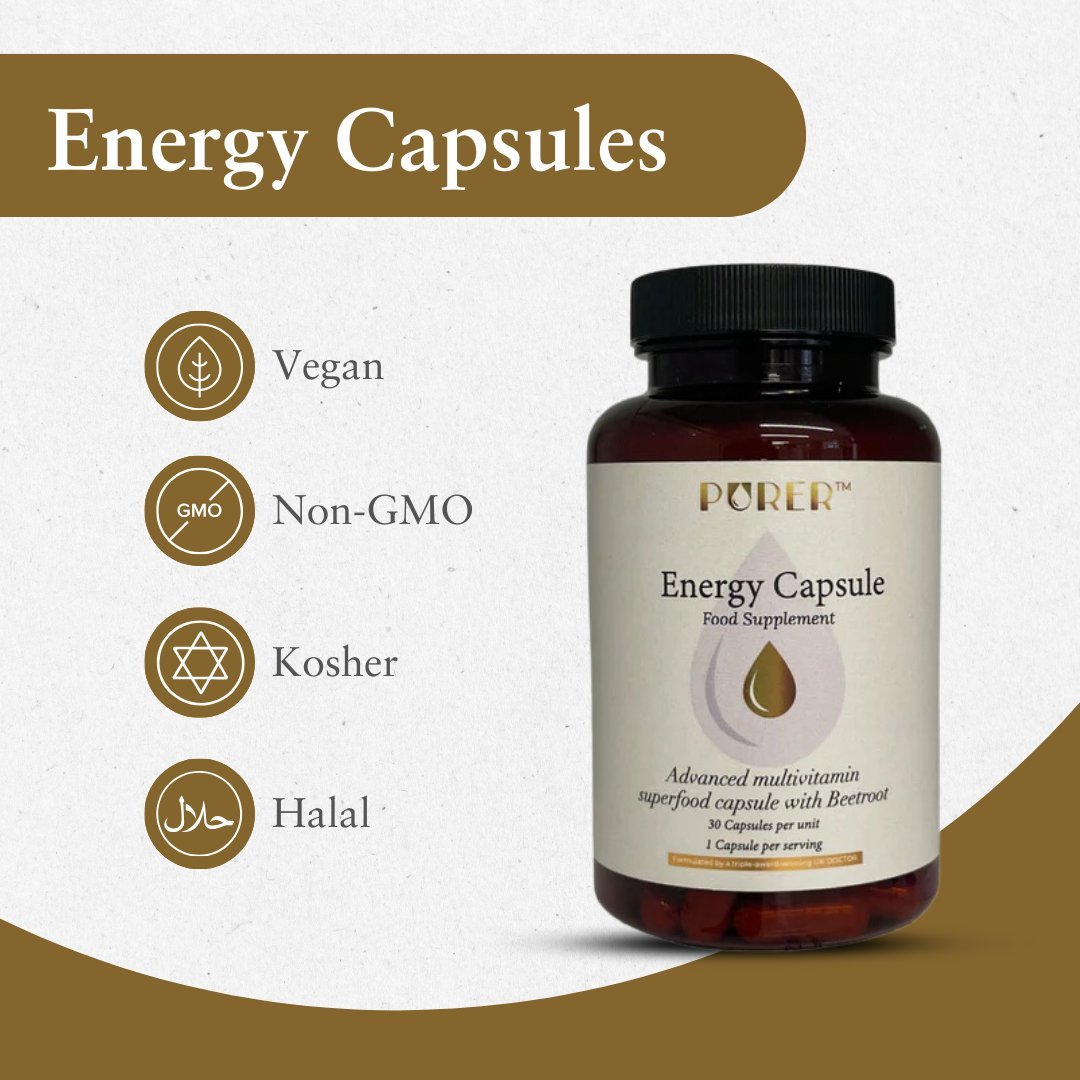 BePurer — The Energy Capsules (Beetroot + Iron + B Vitamins)