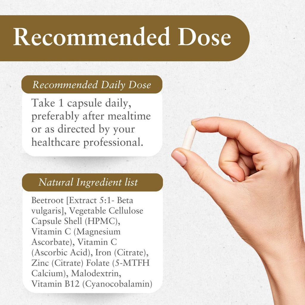 BePurer — The Energy Capsules (Beetroot + Iron + B Vitamins)