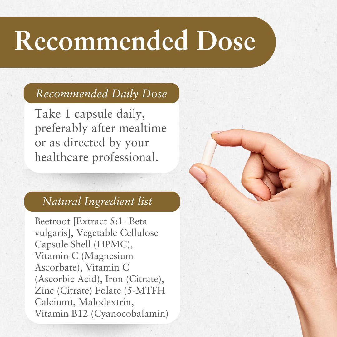 BePurer — The Energy Capsules (Beetroot + Iron + B Vitamins)