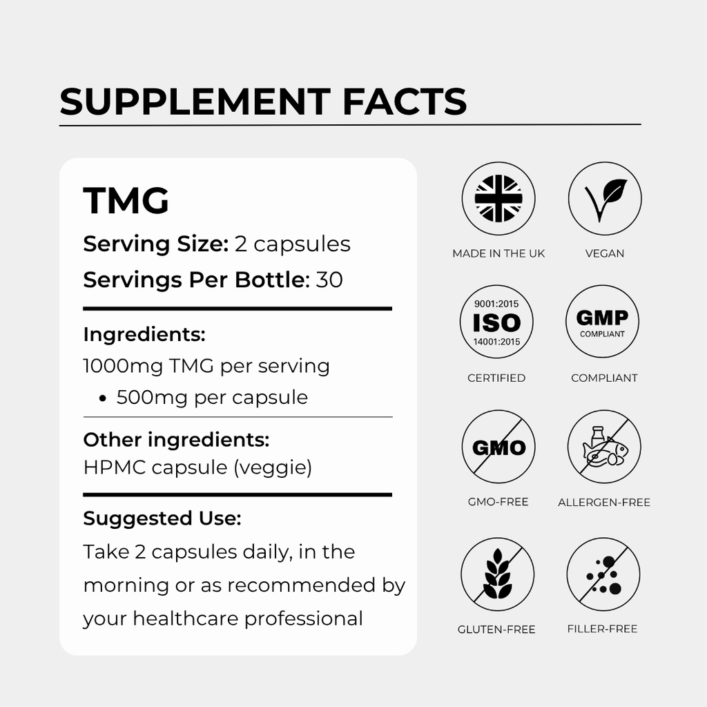 Charava UK — TMG (Trimethylglycine / Betaine) Capsules