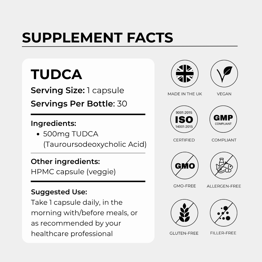Charava UK — TUDCA (Tauroursodeoxycholic Acid) Capsules