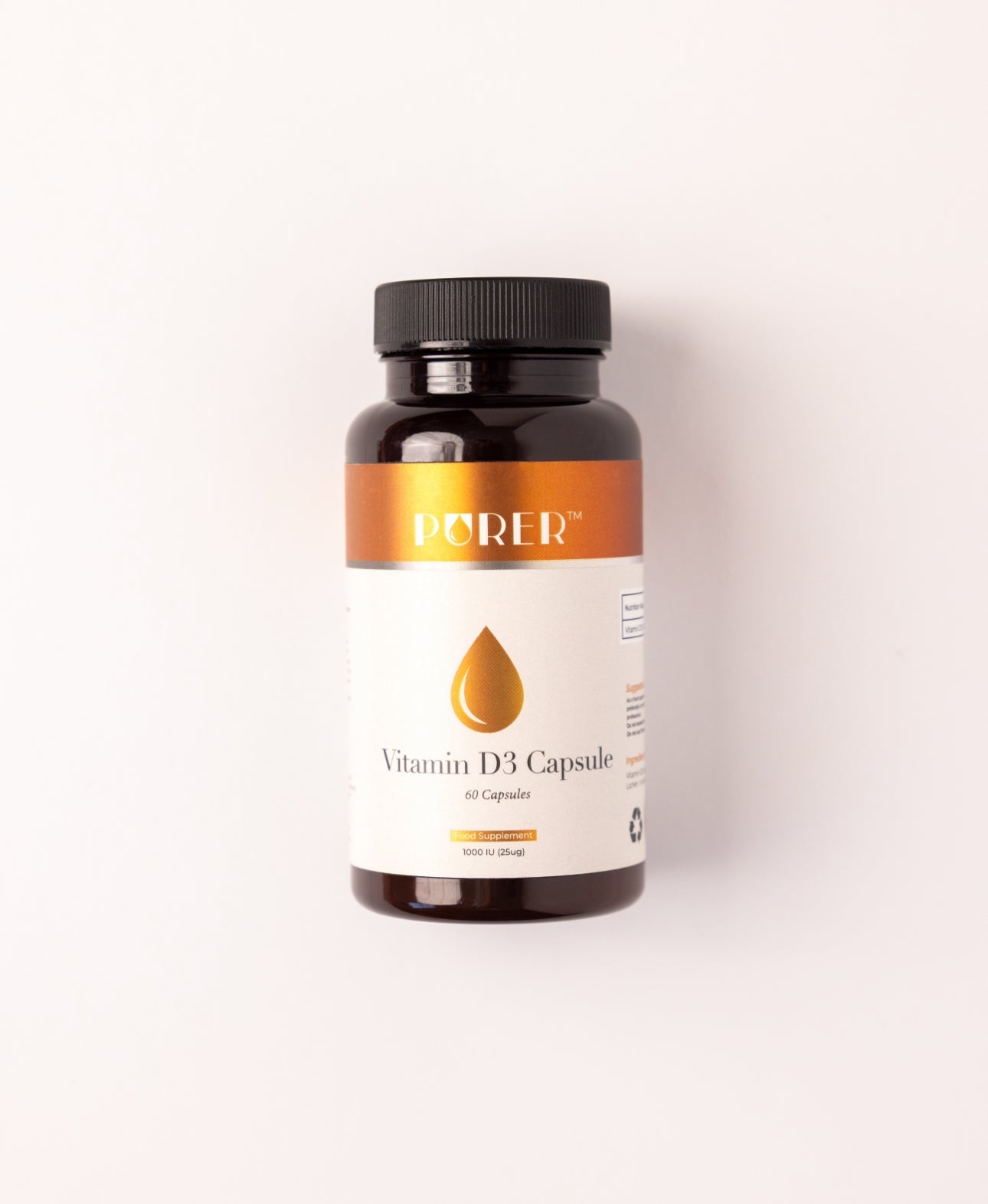 BePurer — Vegan Vitamin D3 (1000 IU) | From Lichen | 60 Capsules